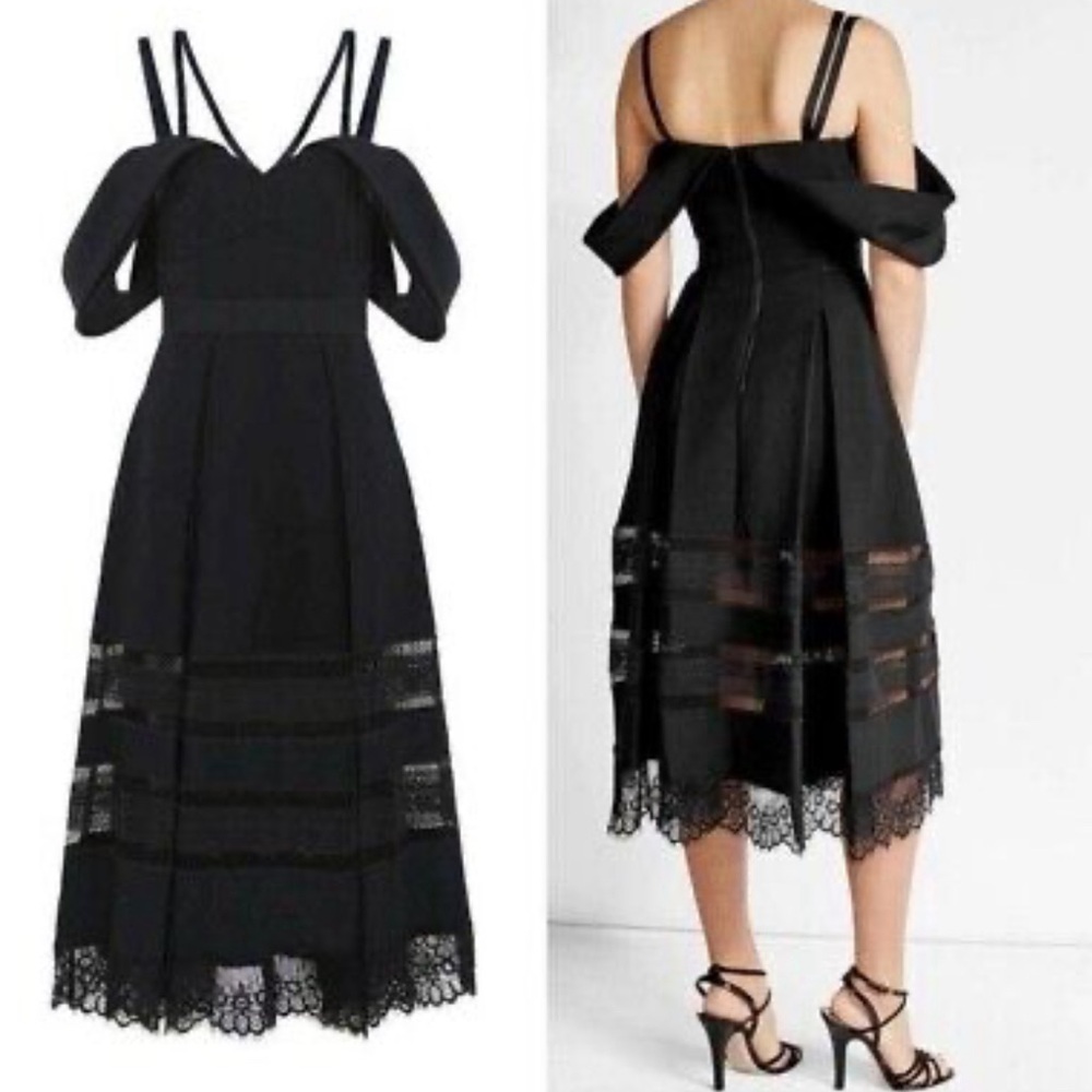 Black midi dress